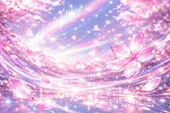 ガラス・ブロッサム,ガラス,ガラス細工,クリスタル,宝石,アクセ,ジュエリー,桜,さくら,サクラ,花見,ブロッサム,春,花,花びら,花弁,背景,キラキラ,イラスト,blossom,spring,flower,glass,jewel