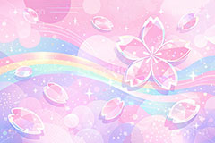 ガラス・ブロッサム,ガラス,ガラス細工,クリスタル,宝石,アクセ,ジュエリー,桜,さくら,サクラ,花見,ブロッサム,春,花,花びら,花弁,背景,キラキラ,イラスト,blossom,spring,flower,glass,jewel