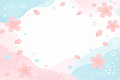 桜フレーム,桜,さくら,サクラ,花見,ブロッサム,春,花,花びら,花弁,背景,枠,フレーム,POP,ポップ,イラスト,blossom,spring,flower,frame,AI生成素材
