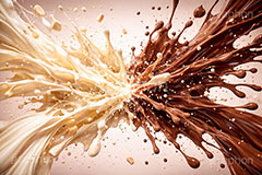 甘い衝撃,衝撃,ホワイトチョコ,ミルクチョコ,バレンタイン,バレンタインデー,チョコレート,溶ける,溶け,菓子,お菓子,告白,愛,恋,恋愛,ラブ,らぶ,女子力,ガーリー,甘い,スイーツ,chocolate,valentine,sweet,AI生成素材