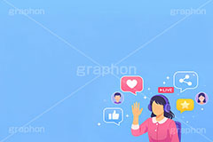 ライブ配信,いいね,共有,シェア,お気に入り,グッド,配信,ライバー,インフルエンサー,VTuber,配信,ライブ,ゲーム実況,コメント欄,コメント,チャット,ヘッドホン,ヘッドフォン,放送,映像,動画,実況,配信素材,人物,女性,イラスト,illustration,SNS,PC,live,streamer,good,share,AI生成素材