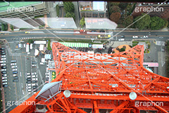 東京タワー下,東京タワー,Tokyo Tower,港区,高所,高所恐怖症,眺め,怖い,高い,見下ろす,展望台,展望,ガラス張り,ガラス床,鉄骨