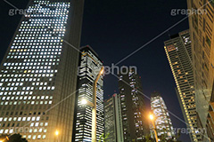 新宿の夜景,新宿,夜景,景色,都庁前,東京,夜,ビル,ビル群,残業,高層ビル,オフィスビル,ビジネス街,shinjuku,building,office