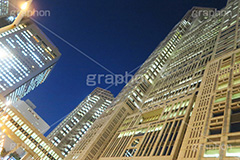 都庁の夜景,都庁,東京都庁,新宿,夜景,景色,東京,夜,ビル,第一庁舎,shinjuku