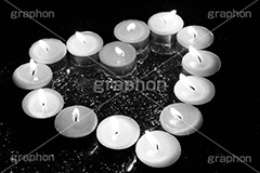 ハート型キャンドル,モノクロ,白黒,しろくろ,モノクローム,単色画,単彩画,単色,プリ画,ホワイトデー,whiteday,poem,ポエム