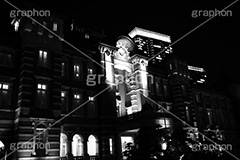 東京駅,モノクロ,白黒,しろくろ,モノクローム,単色画,単彩画,単色,tokyo,旅行,旅,travel