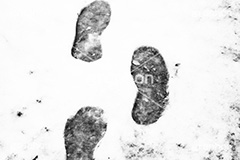 雪足跡,モノクロ,白黒,しろくろ,モノクローム,単色画,単彩画,単色,winter,snow