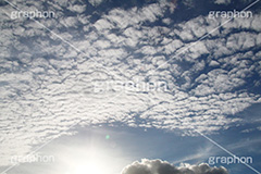 巻積雲,さば雲,サバ雲,巻積雲,空,青空,くも,そら,秋の空,いわし雲,とうろこ雲,波状雲,空/天気,空/雲
