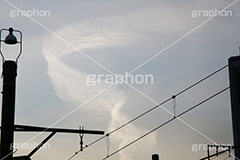 うねる雲,青空,空,晴,雲,お天気,空/天気,空/雲