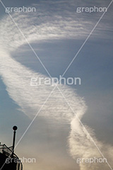 うねる雲,青空,空,晴,雲,お天気,空/天気,空/雲