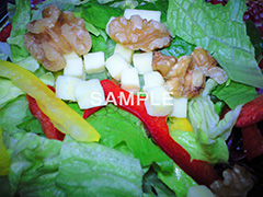 サラダ,さらだ,salad,ナッツ,くるみ,クルミ,パプリカ,レタス,チーズ,前菜