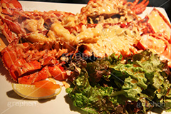 オマールエビ,えび,エビ,海老,甲殻類,炒め,豪快,丸ごと,豪華,料理,洋食