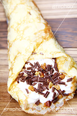 チョコバナナクレープ,chocolate,banana,バナナ,クレープ,くれーぷ,スイーツ,菓子,甘,sweet,焼き,料理,粉,フライパン,クリーム,チョコ,デザート,おやつ,お菓子,チョコレート,コンビニ