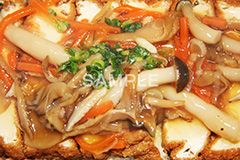 豆腐,とうふ,トウフ,揚げ豆腐,あんかけ,餡かけ,惣菜,日本料理,日本食,和食,おかず,キノコ,きのこ,ねぎ,ネギ,にんじん,ニンジン,つまみ,おつまみ,お惣菜,japan,大豆