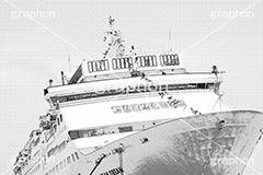 船,客船,アメコミ,コミック,コミックス,アメコミ風,漫画,マンガ,まんが,トーン,加工,背景,comic,toon,アメコミ調