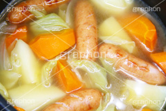 ウィンナーポトフ,ポトフ,ウィンナー,ソーセージ,wiener,pot-au-feu,煮込み,にんじん,ニンジン,タマネギ,たまねぎ,ジャガイモ,じゃがいも,コンソメ,スープ,soup,料理